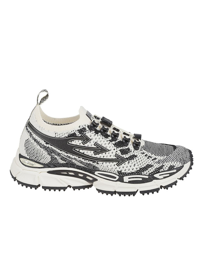 Off-White Contemporary Black And White Patterned Sneakers