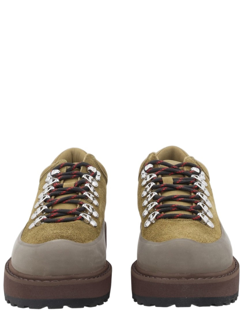 Diemme Green Padded-Collar Suede-Leather Boots