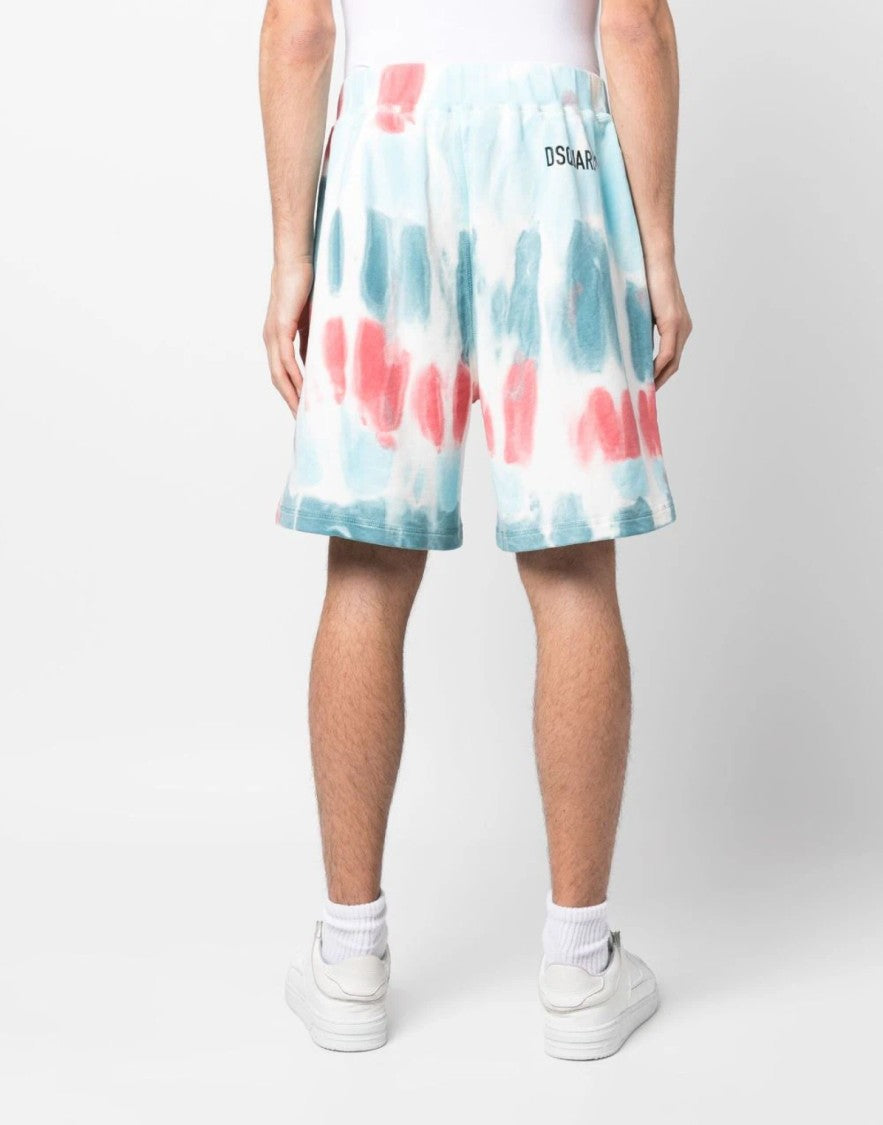 Dsquared2 Tie Dye Distressed Relax Fit Shorts