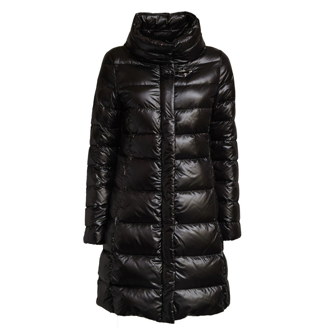 Fay Long Urban Puffer Coat With High Crater Collar