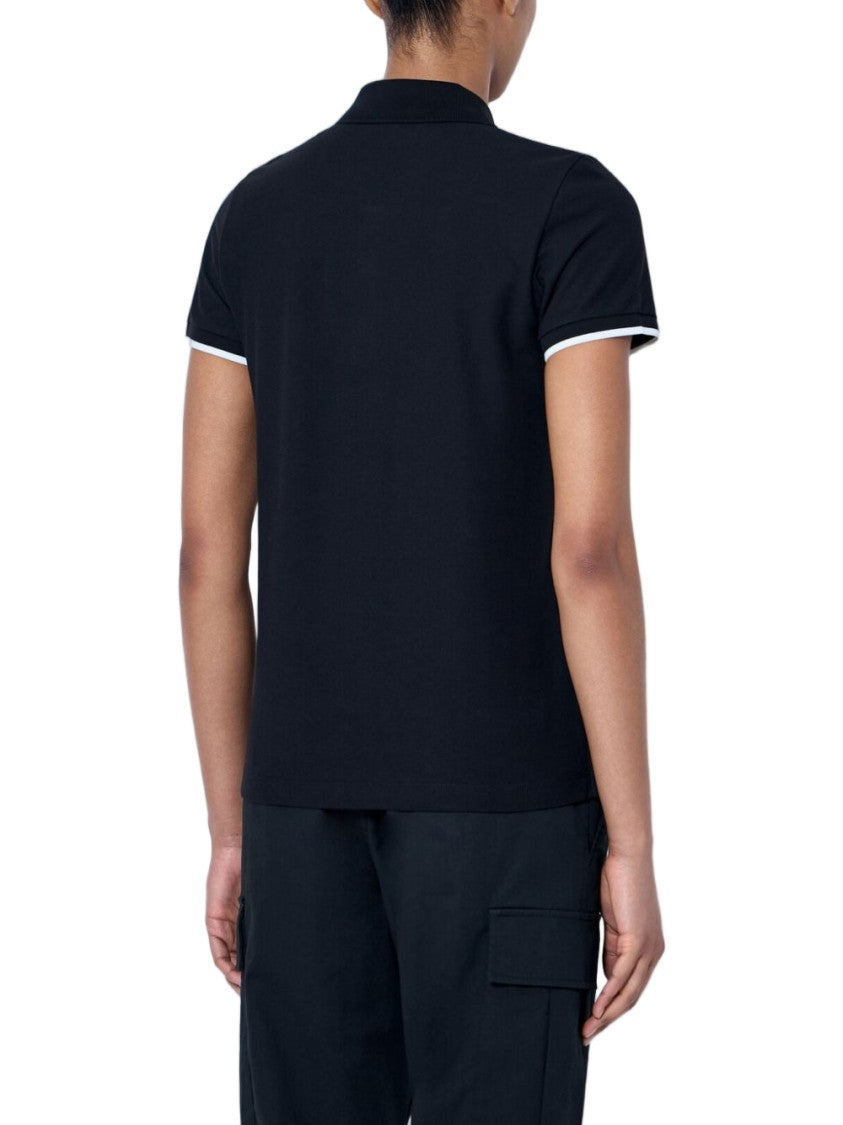 Moncler White Short-Sleeved Polo Subtle Trim Shirt