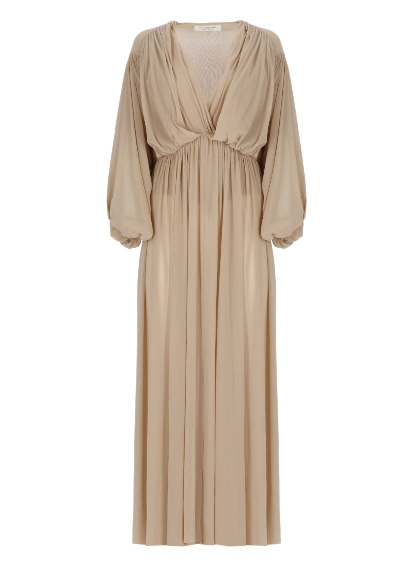 Philosophy Di Lorenzo Serafini Beige Tulle Dress