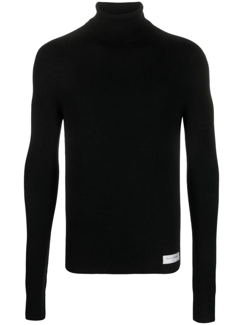 Balmain Pb Wool Turtleneck Sweater