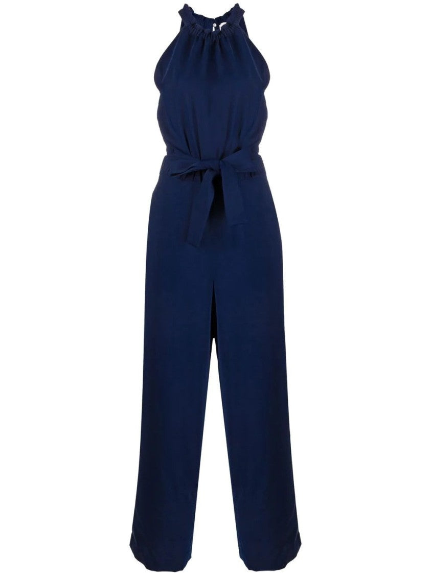 P.A.R.O.S.H. Halter Neck Jumpsuit With Ruffled Neckline