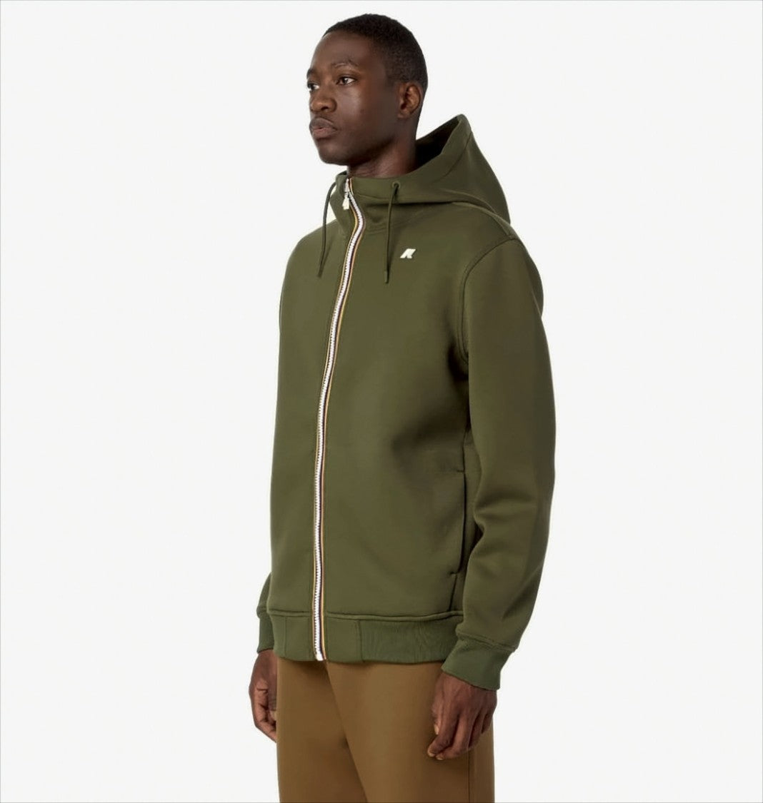 K-Way Thick Interlock Hoodie With Adjustable Hood