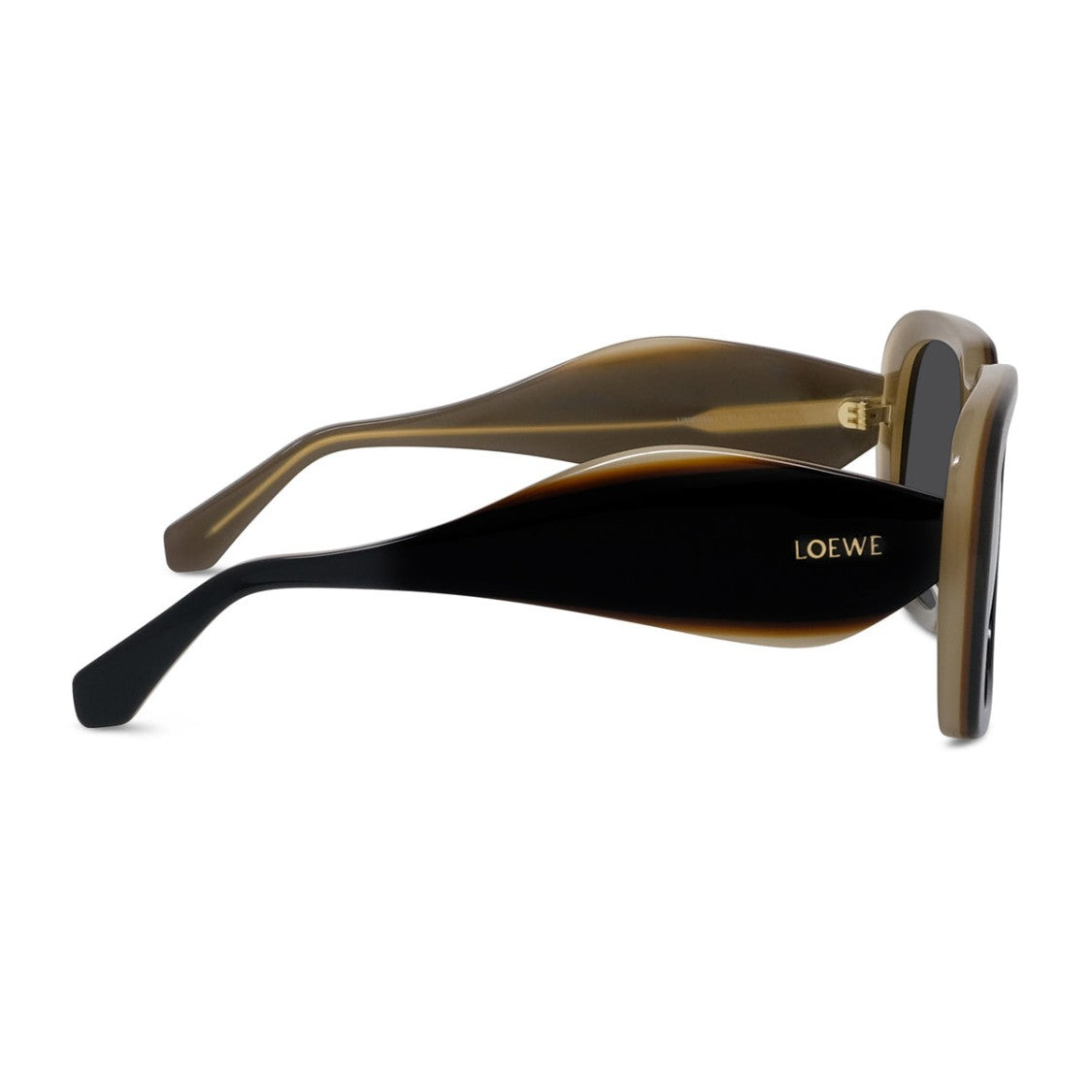 Loewe Black Honey-Edged Oversized Rectangular Sunglasses