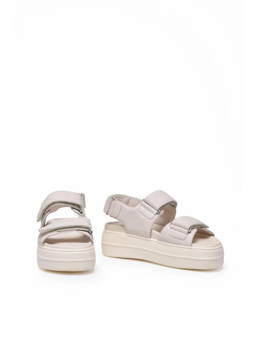 Hogan White Minimalist Leather Sandals
