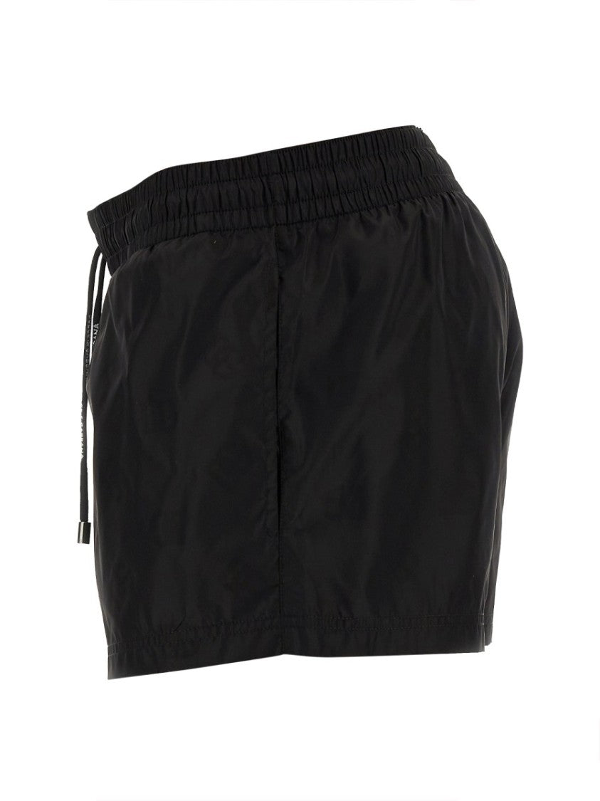Dolce & Gabbana Classic Black Swimsuit With Elastic Waistband