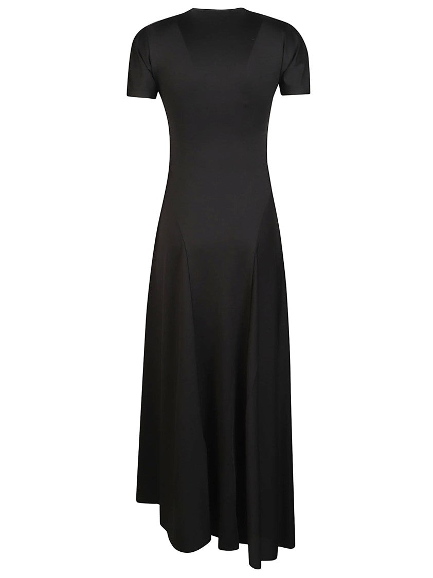 Victoria Beckham Zipped Front Asymmetrical Polyester Midi Dress
