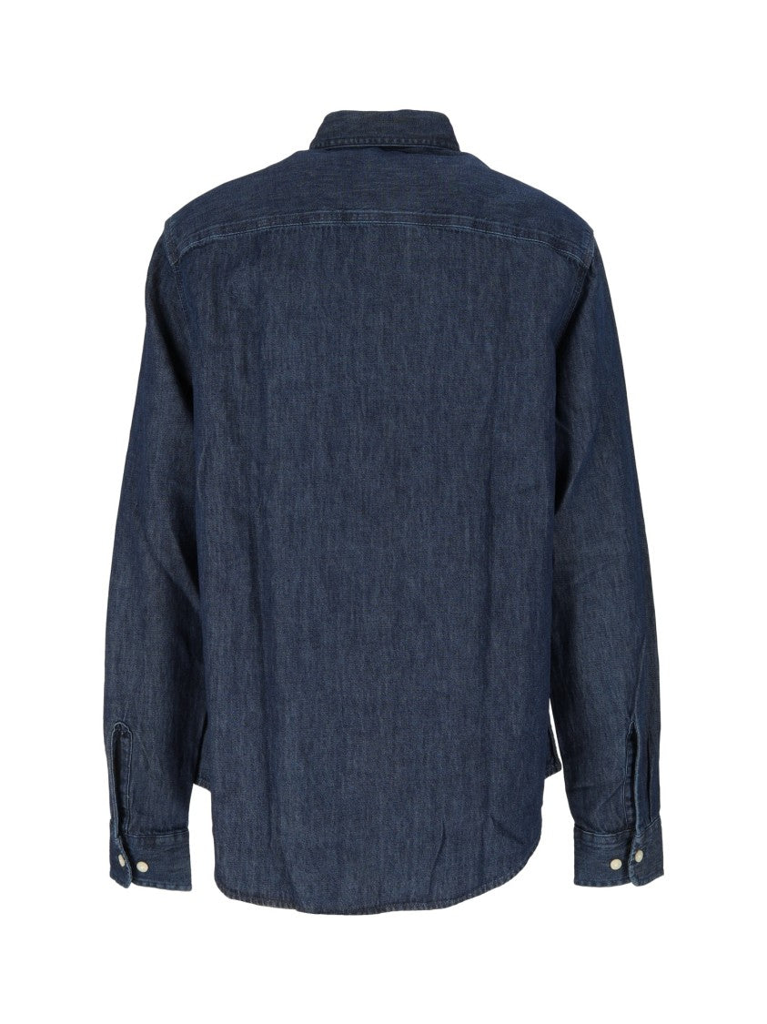 Barbour Indigo Blue Dufton Chambray Button-Down Shirt