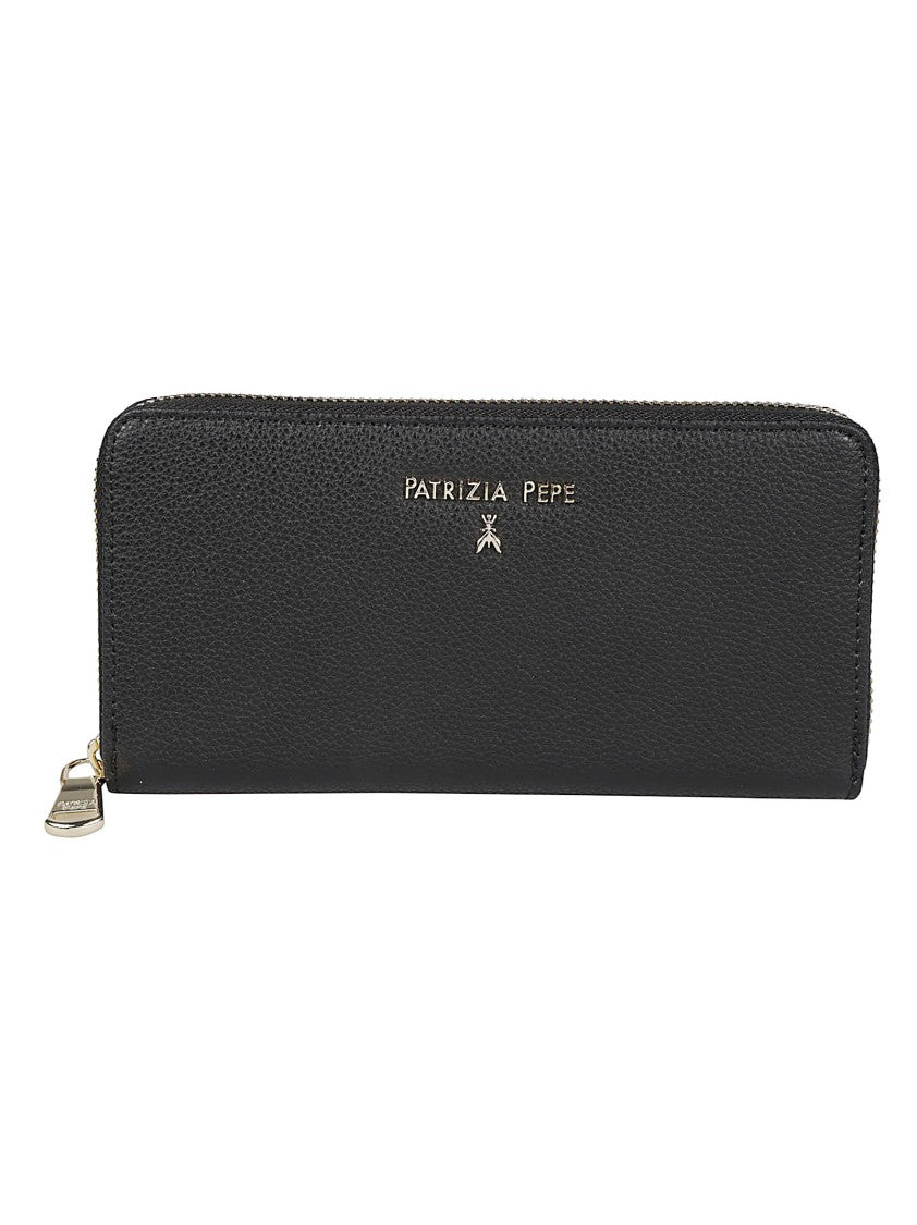 Patrizia Pepe Rectangular Calf Leather Zip-Around Continental Wallet