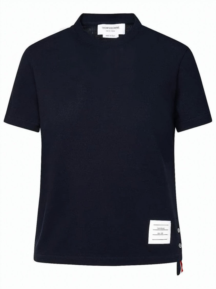 Thom Browne Classic Cotton Piqué Relaxed-Fit Short Sleeve Top