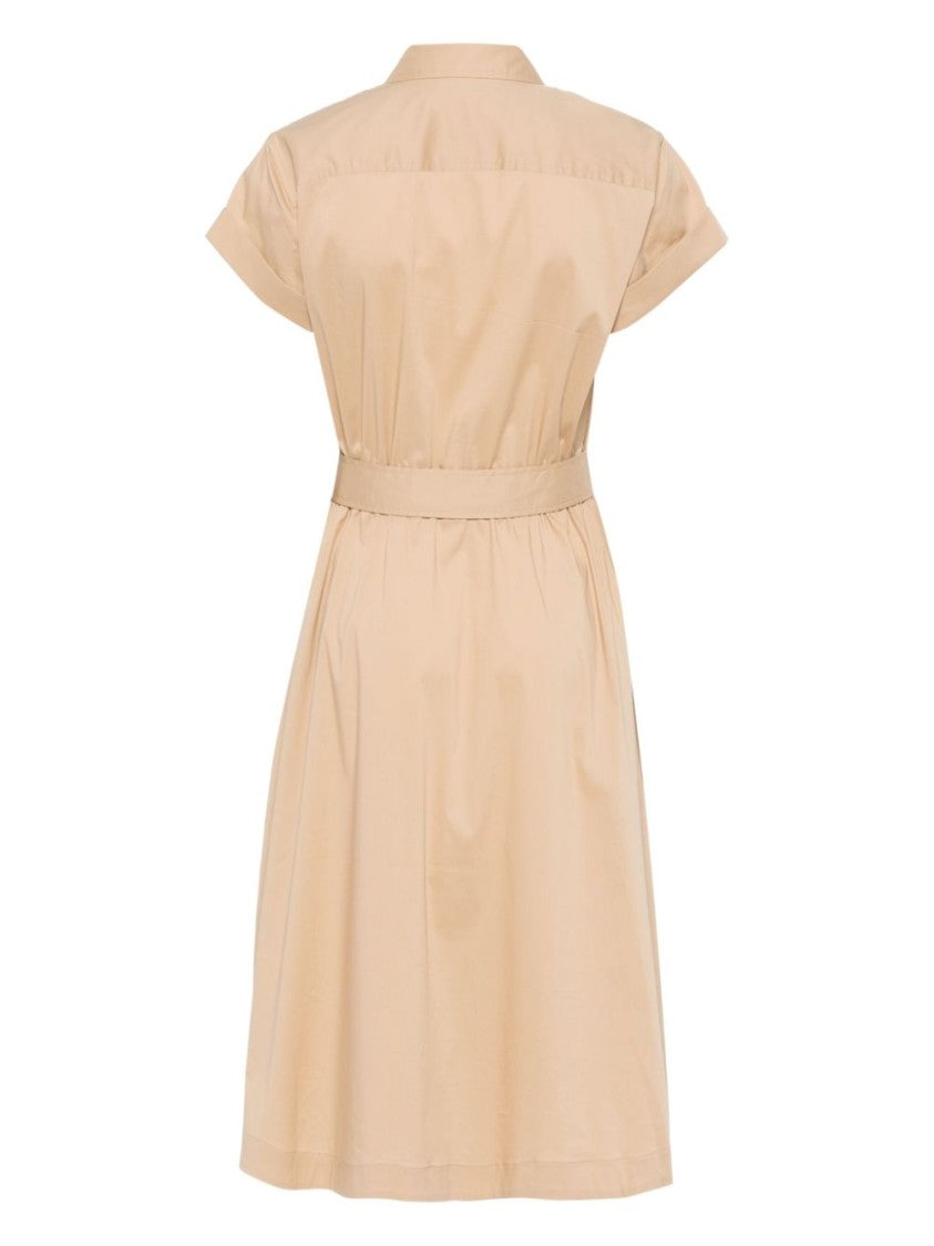 Lauren Ralph Lauren Belted Beige Mini Dress