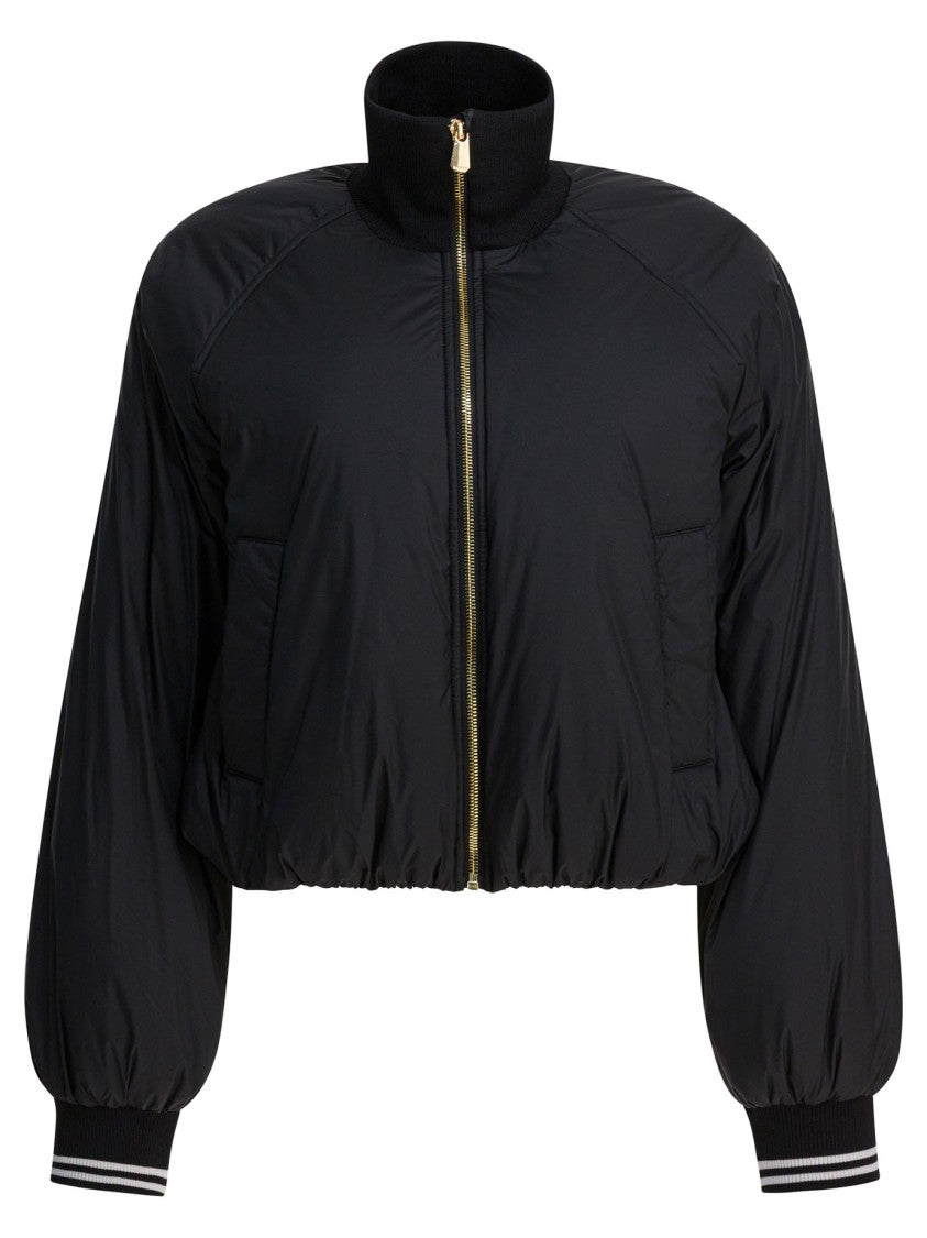 Pinko Cropped Jacket With Ribbed Collar