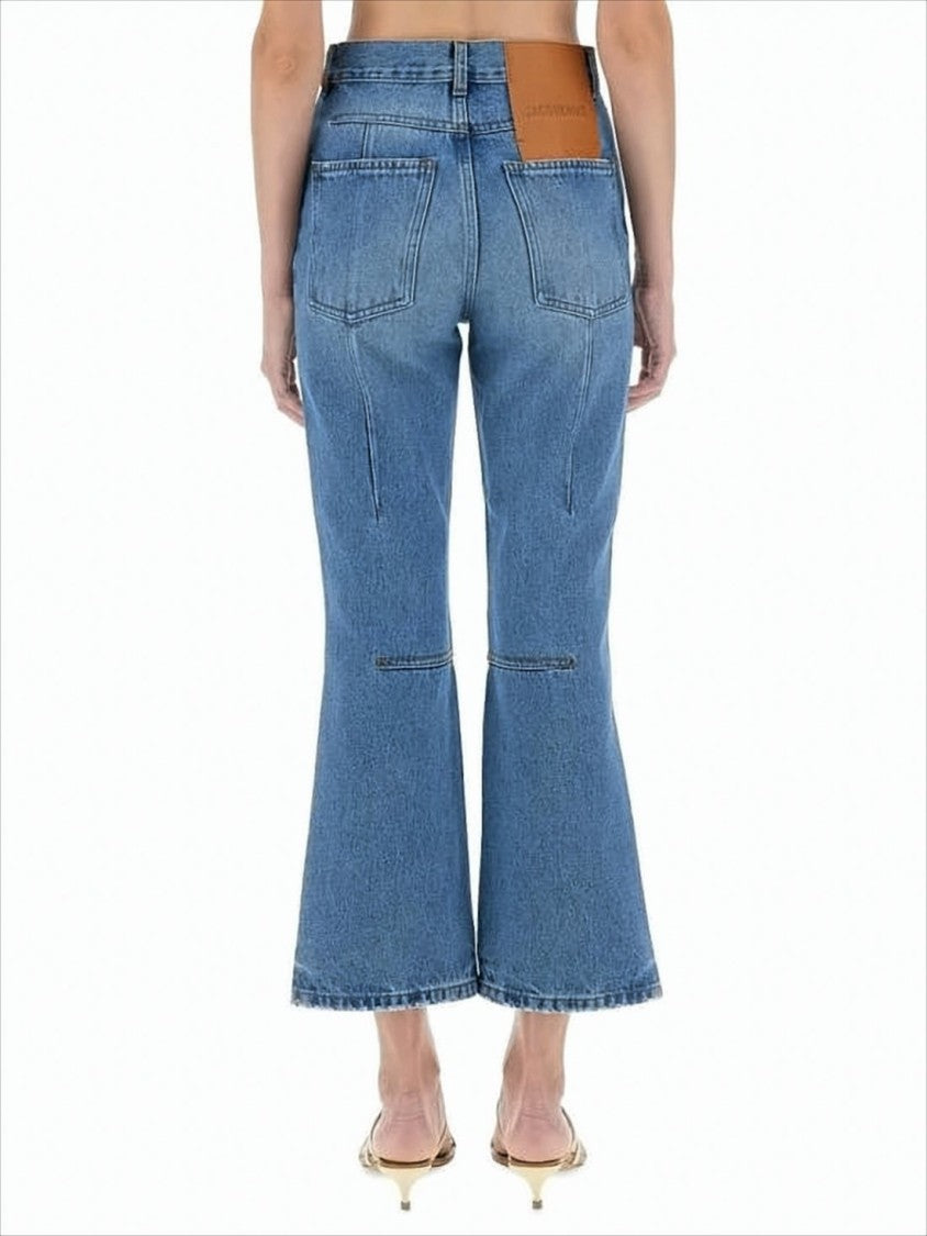Jacquemus Mid-Rise Denim Pants With Flared Legs