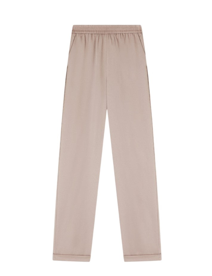 Emporio Armani Crepe Twill Elastic Waist Fixed Trousers