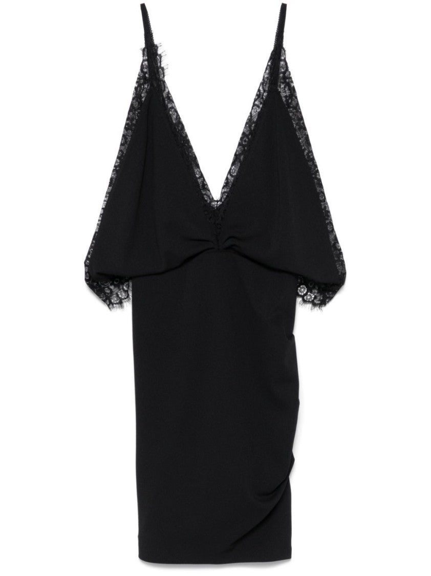 The Attico Fitted Black Mini Dress