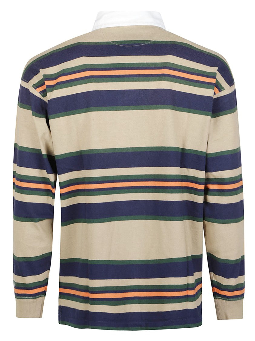 Polo Ralph Lauren Horizontal Striped Long-Sleeve Cotton Polo Shirt