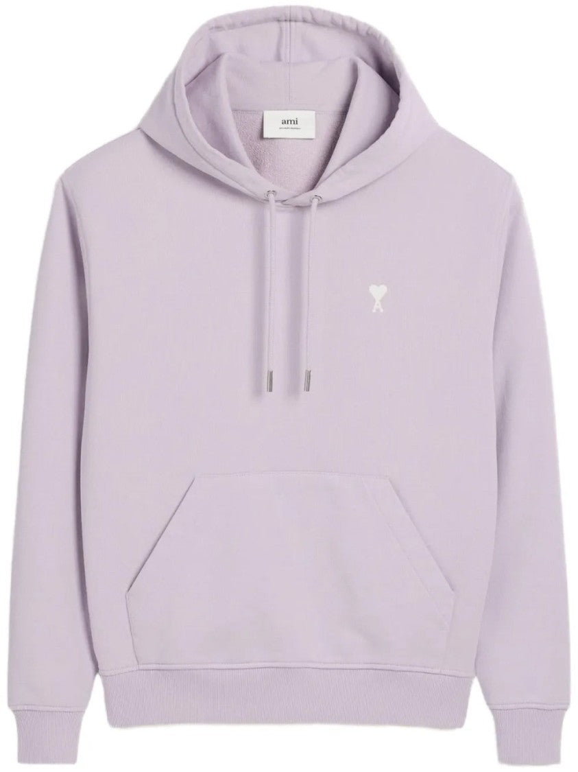 Ami Classic Hooded Sweatshirt With Subtle Logo Detail
