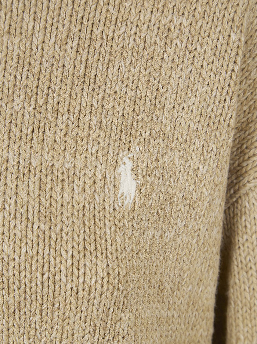 Polo Ralph Lauren Crew Neck Knitted Sweater With Bold Back Lettering