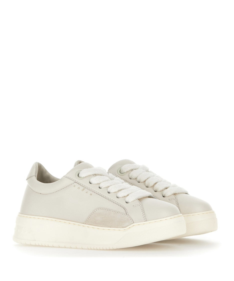 Hogan Minimalist White Leather Sneakers