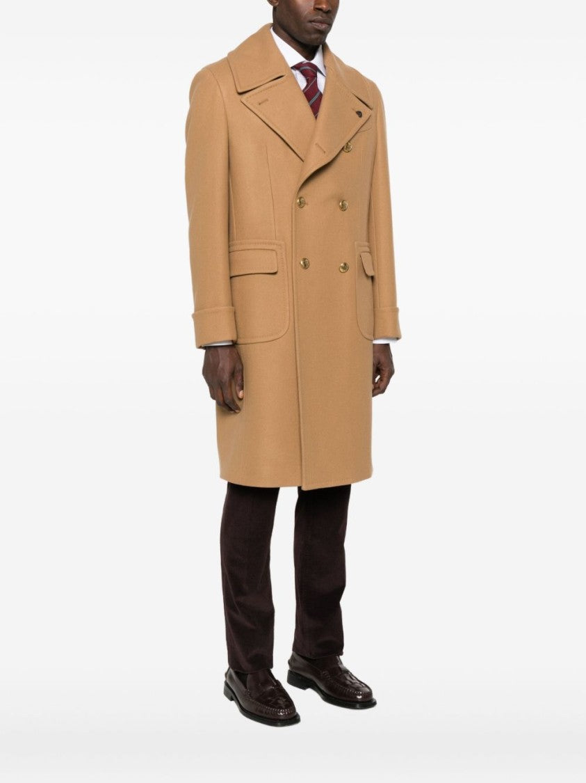 Gabriele Pasini Double-Breasted Camel Coat