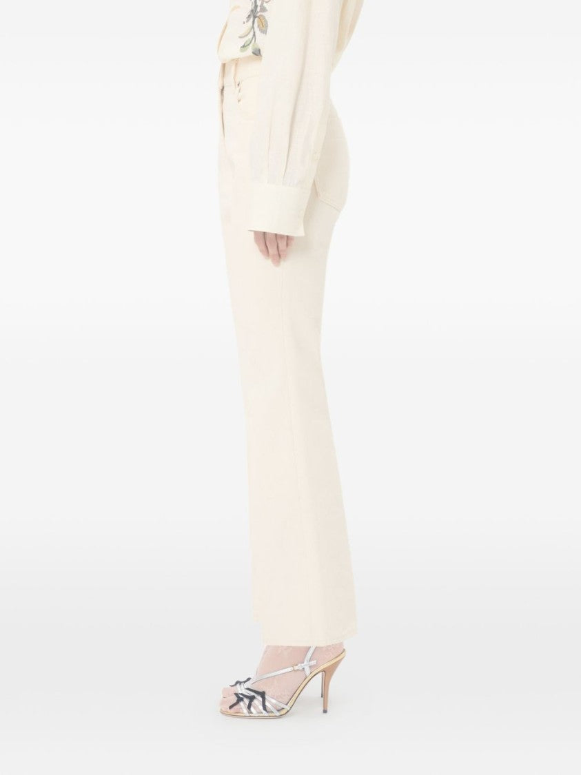 Valentino Garavani Straight-Leg Trousers With Flared Hem