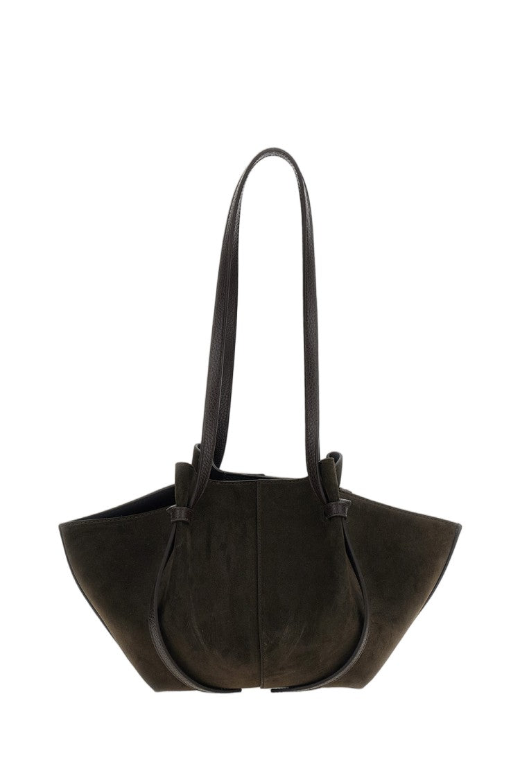 Yuzefi Brown Mochi Suede Hobo Shoulder Bag