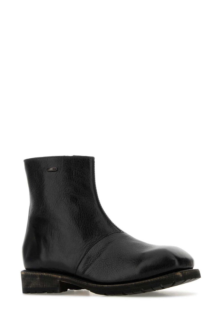 Our Legacy Black Leather Engine Ankle Boots