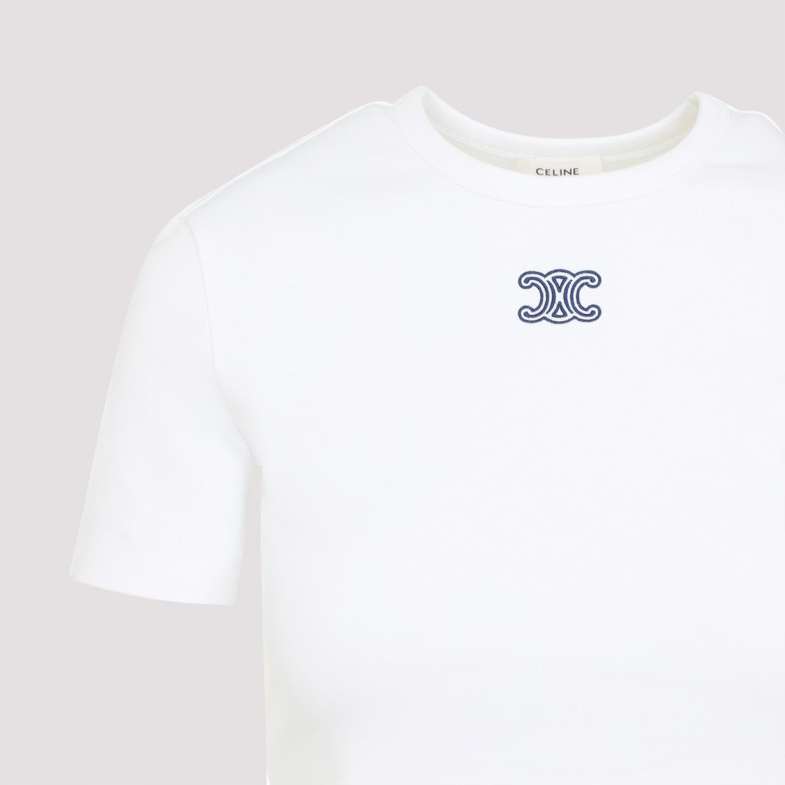 Celine Slim-Fit Triomphe T-Shirt In Stretch Cotton Jersey