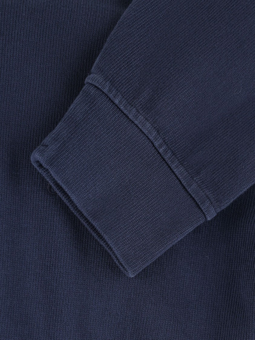 C.P. Company Blue High-Collar Half-Zip Cotton Sweatshirt