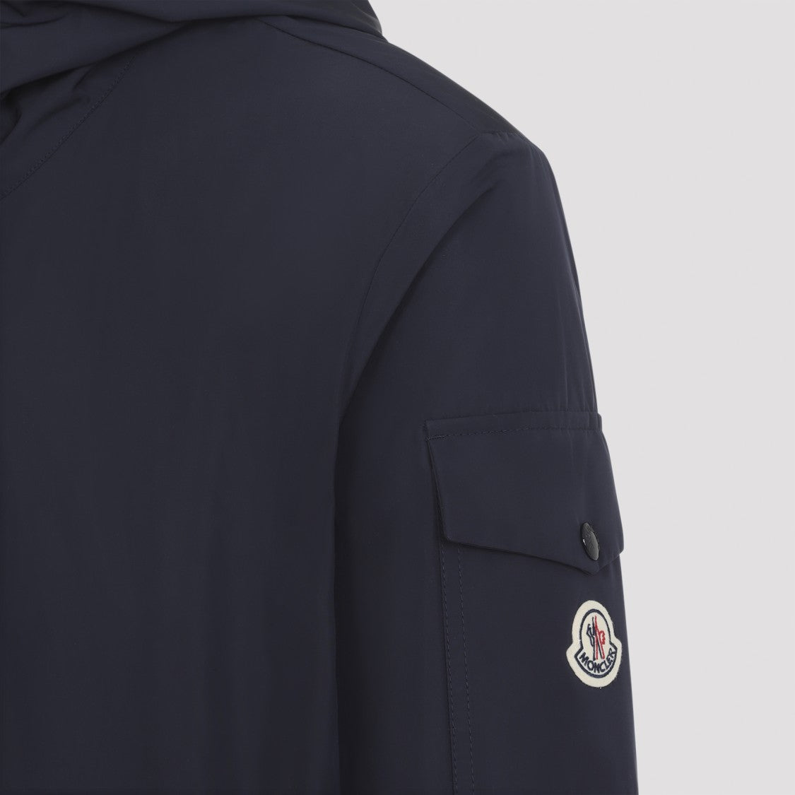 Moncler Minimalist Black Lightweight Jacket With Adjustable Hood