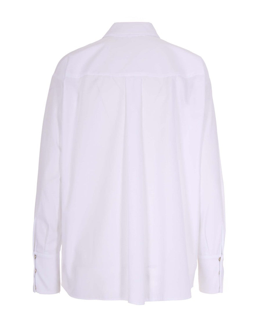 Elisabetta Franchi White Poplin Shirt With Tie