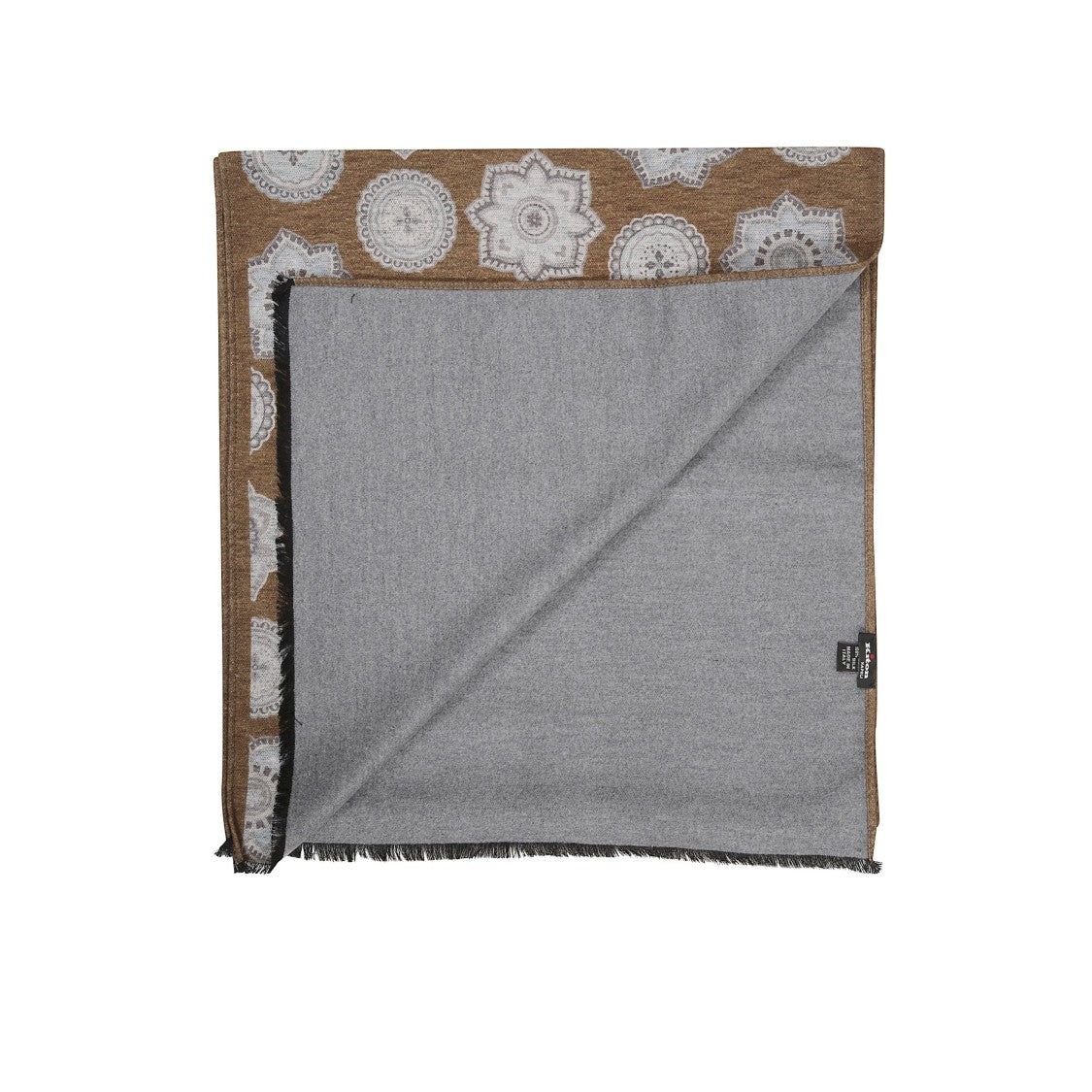 Kiton Geometric Floral Cashmere Scarf