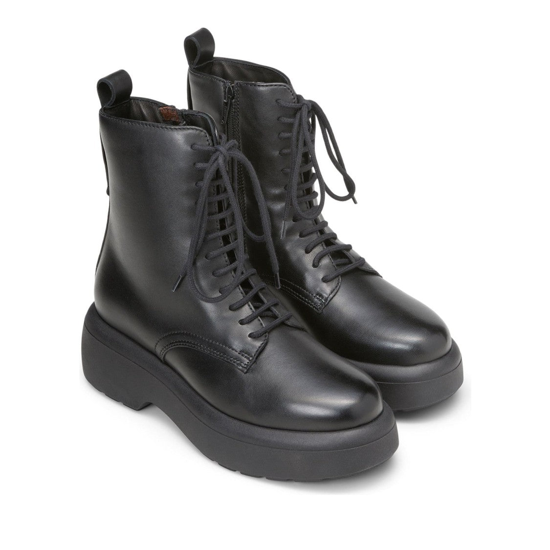 Marc O'polo Black Hayla 2A Leather Platform Lace-Up Boots