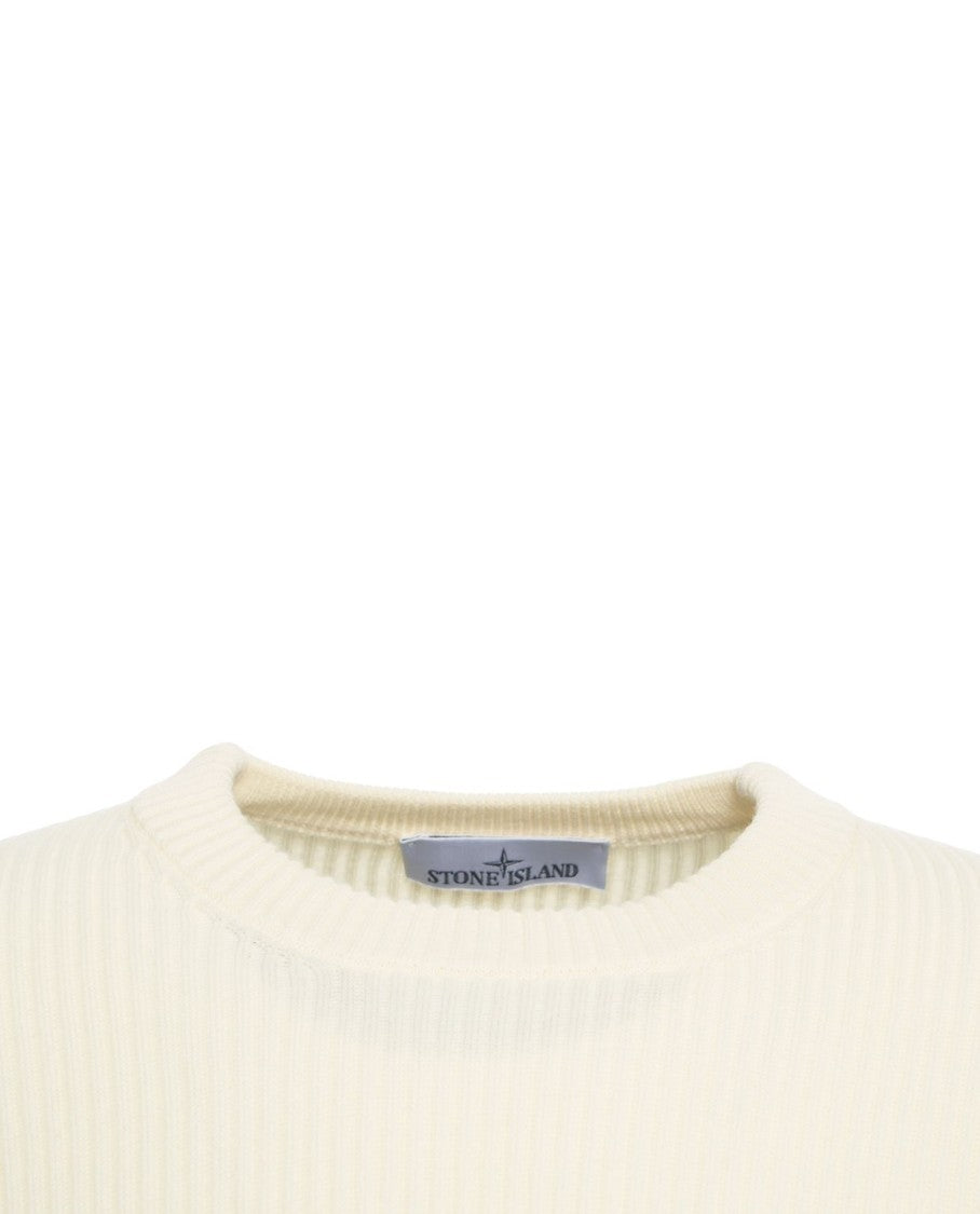 Stone Island Ribbed Sweater With Logo