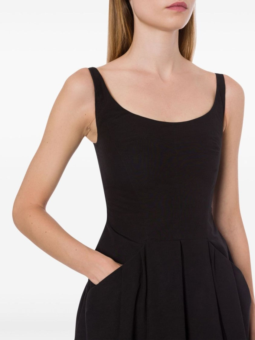 Philosophy Di Lorenzo Serafini Mid-Calf Dress With Fitted Bodice