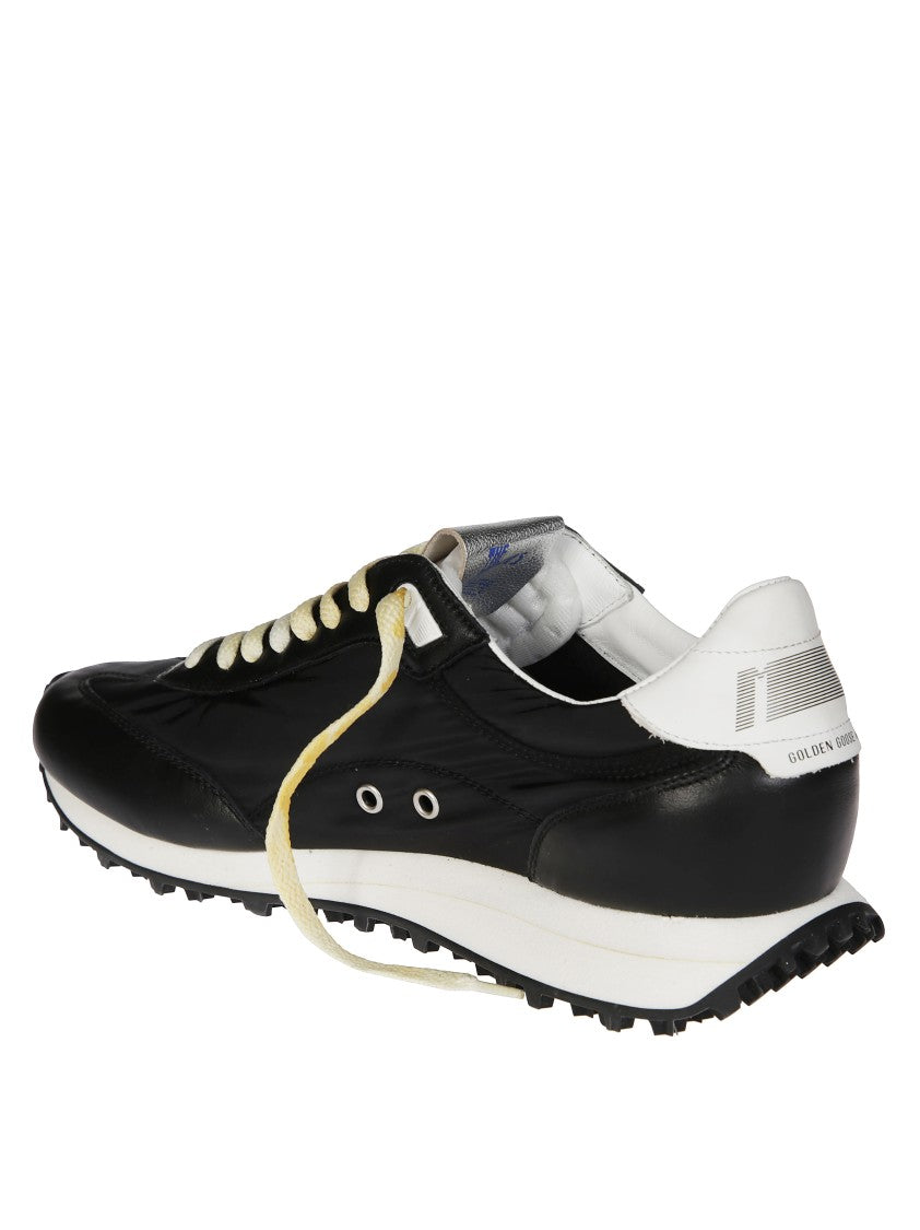 Golden Goose Running Marathon Black Leather Sneakers