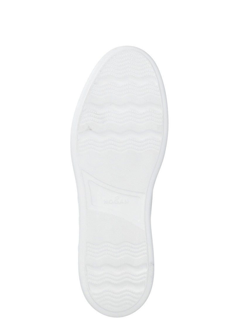 Hogan White H580 Contrasting Heel Sneakers