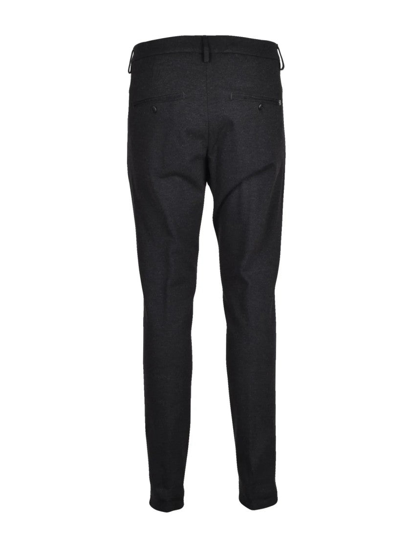 Dondup Grey Viscose-Blend Gaubert Low-Waist Formal Pants