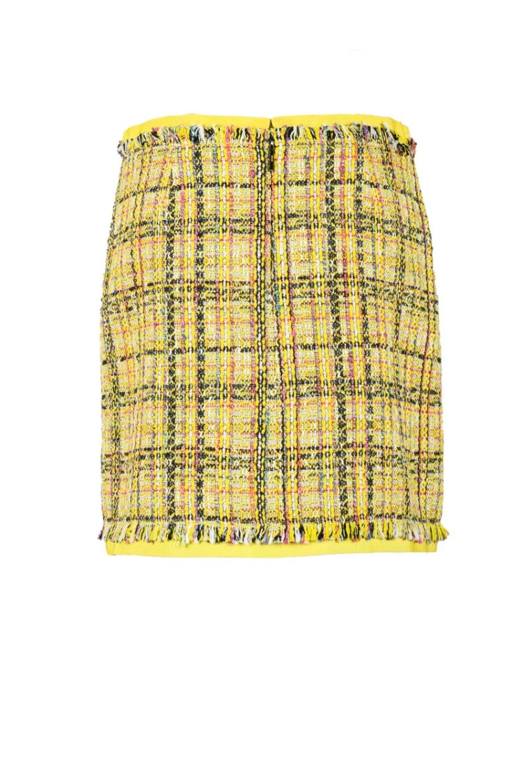 Msgm Mini Bouclé Skirt - Yellow