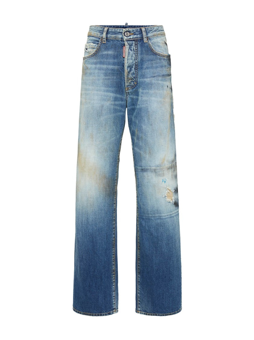 Dsquared2 Distressed Denim Jeans In Medium Rusty Nail Wash