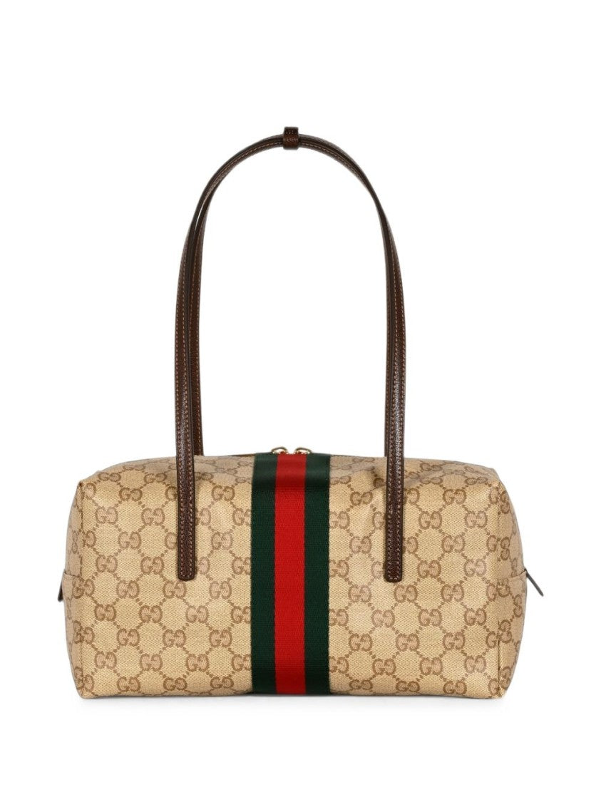 Gucci Monogram Web Stripe Rectangular Shoulder Bag