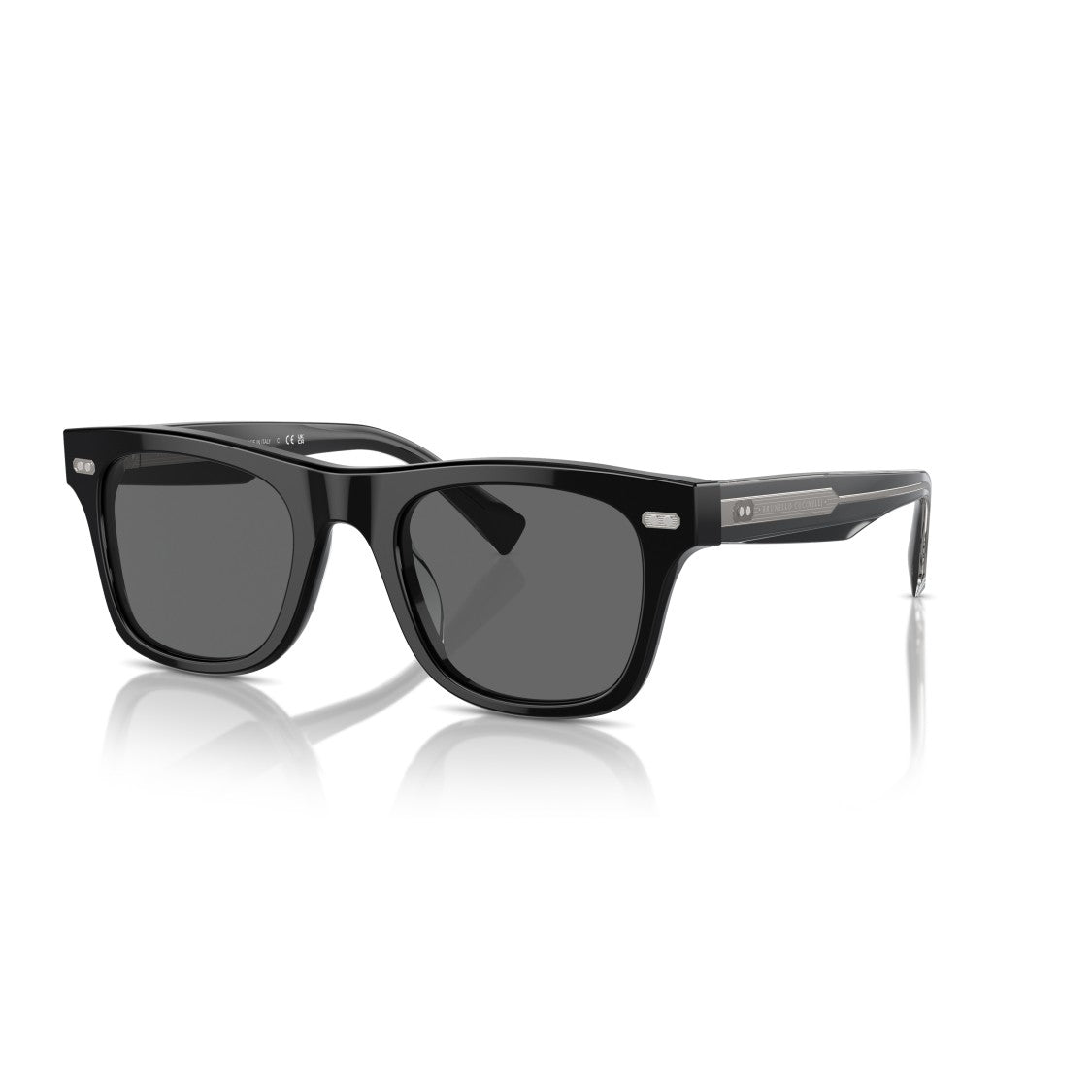 Brunello Cucinelli 0Bc4002s Rectangular Frame Sunglasses With Metallic Accent Detail
