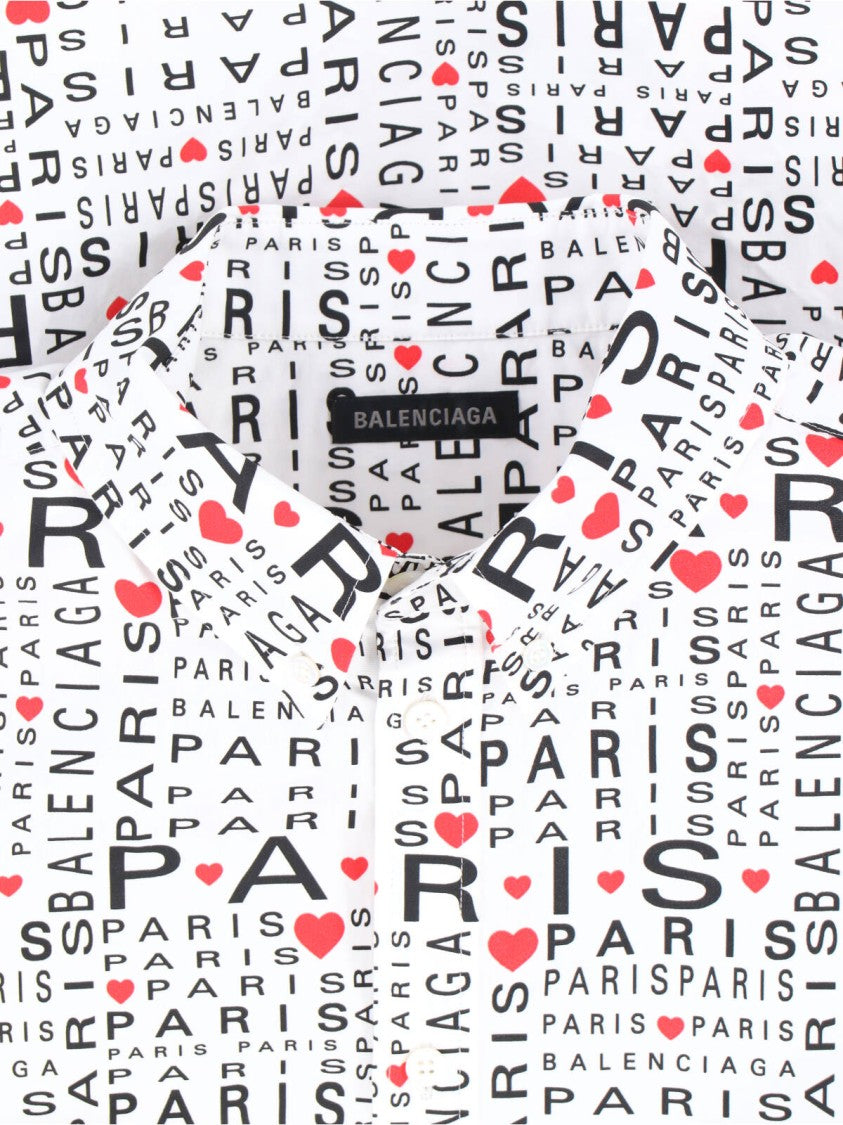 Balenciaga "I Love Paris" Shirt White