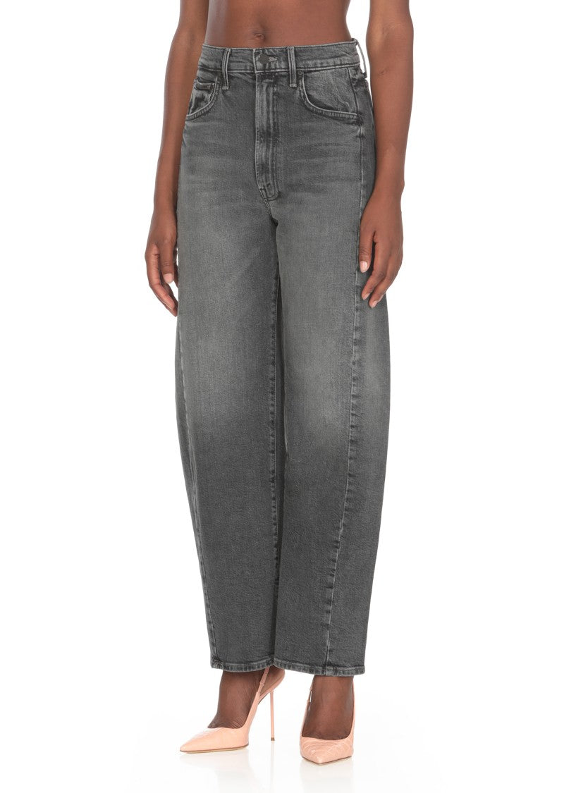 Mother Grey Back Embroidery Five Pockets Jeans