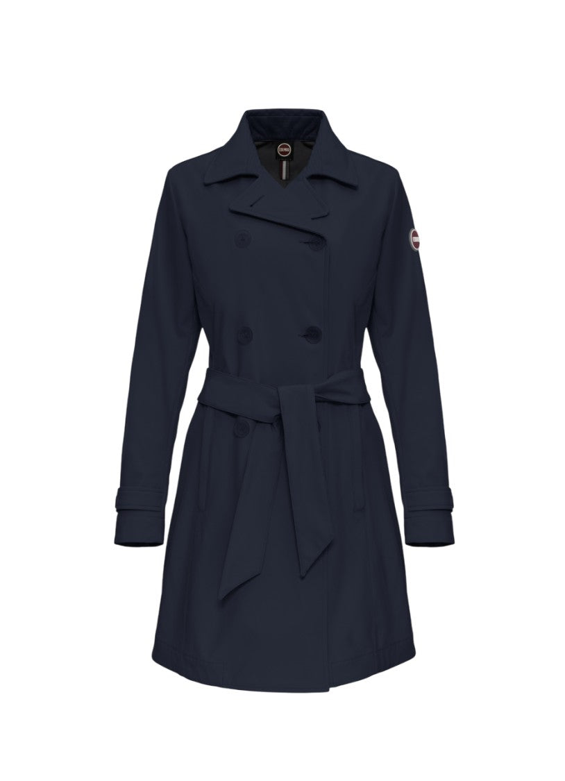 Colmar Originals Double-Breasted Softshell Trench Coat With Waist Belt