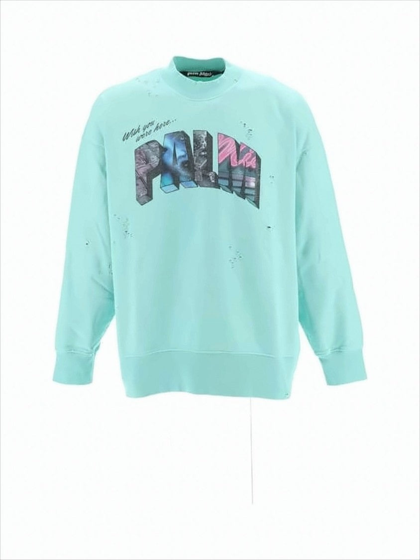 Palm Angels Relaxed Fit Long-Sleeve Sweatshirt With Bold 3D Graphic