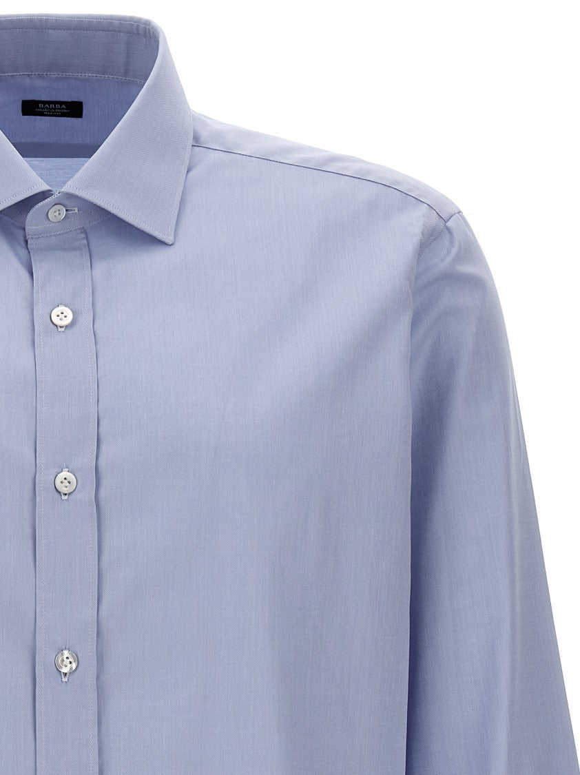 Barba Slim-Fit Stretch Cotton Poplin Shirt