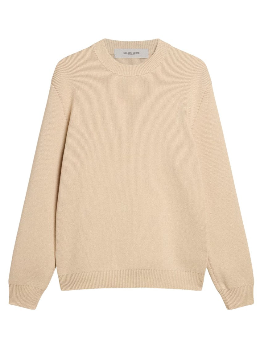 Golden Goose Beige Knit Crew Neck Sweater